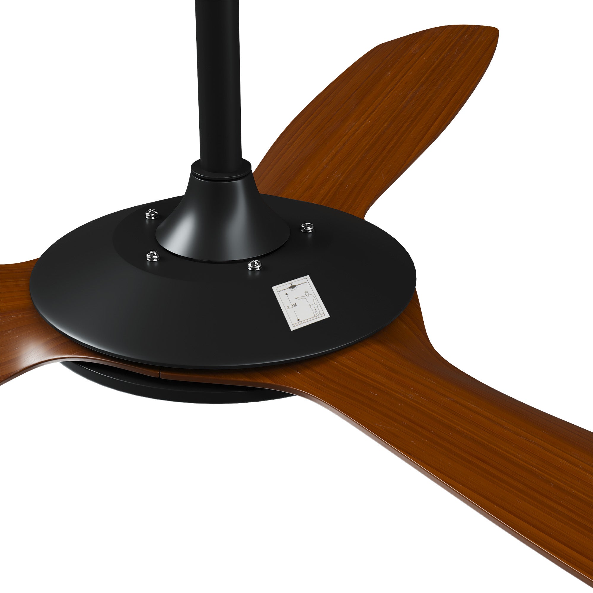 Vevare 52'' Ceiling Fan DC Motor 3 ABS Blades with Remote Control Timer Walnut - Sunyee