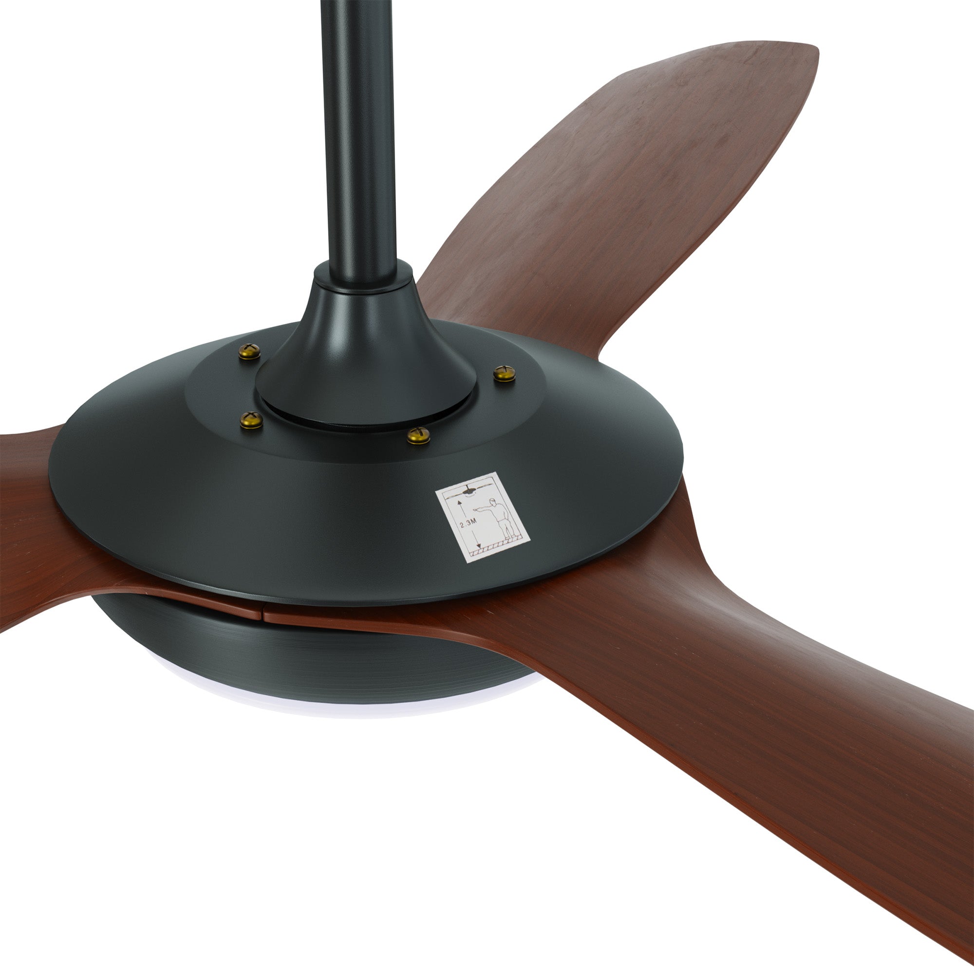 Vevare 52" Ceiling Fan DC Motor With Light Remote Control 5 Speed Fans Walnut - Sunyee