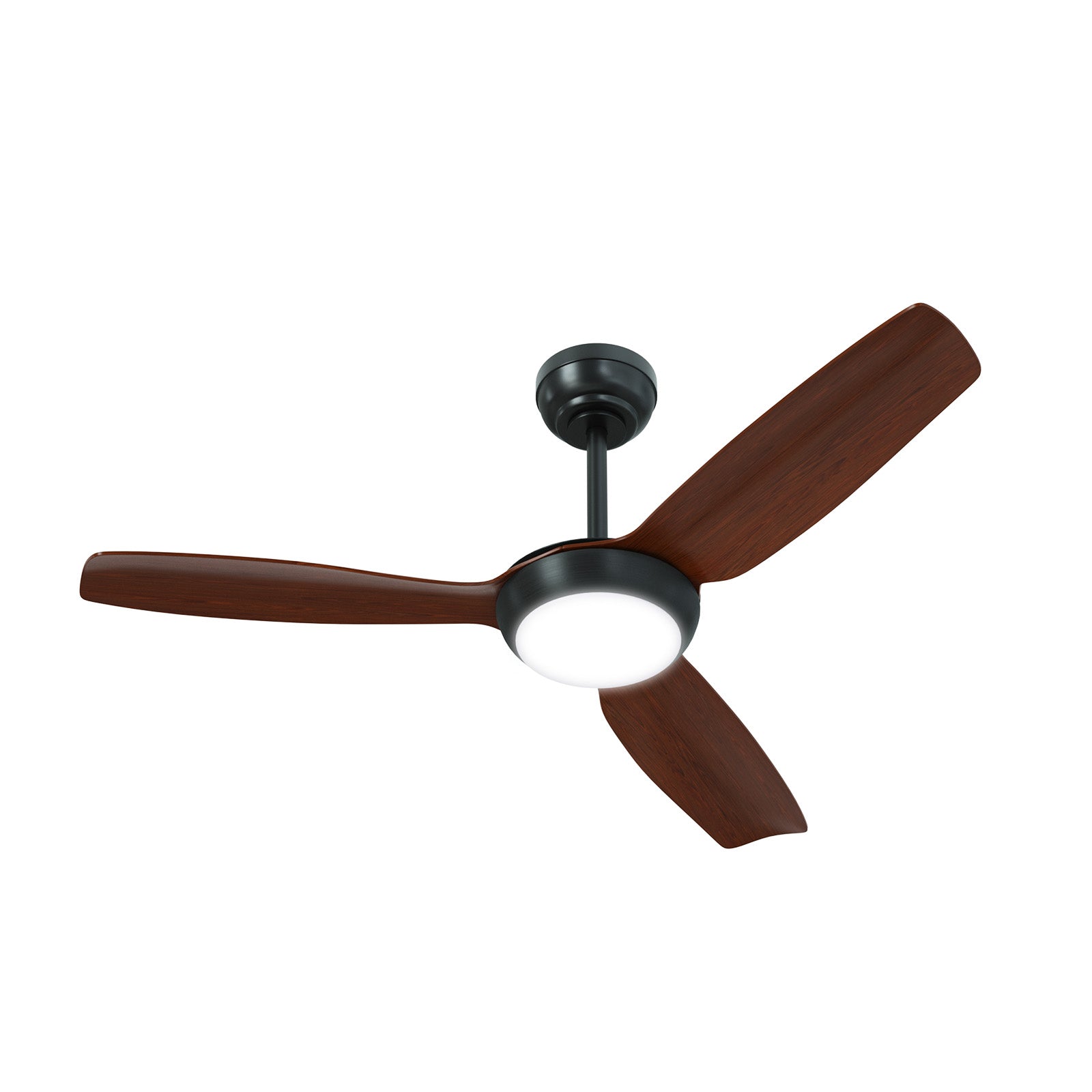 Vevare 52" Ceiling Fan DC Motor With Light Remote Control 5 Speed Fans Walnut - Sunyee