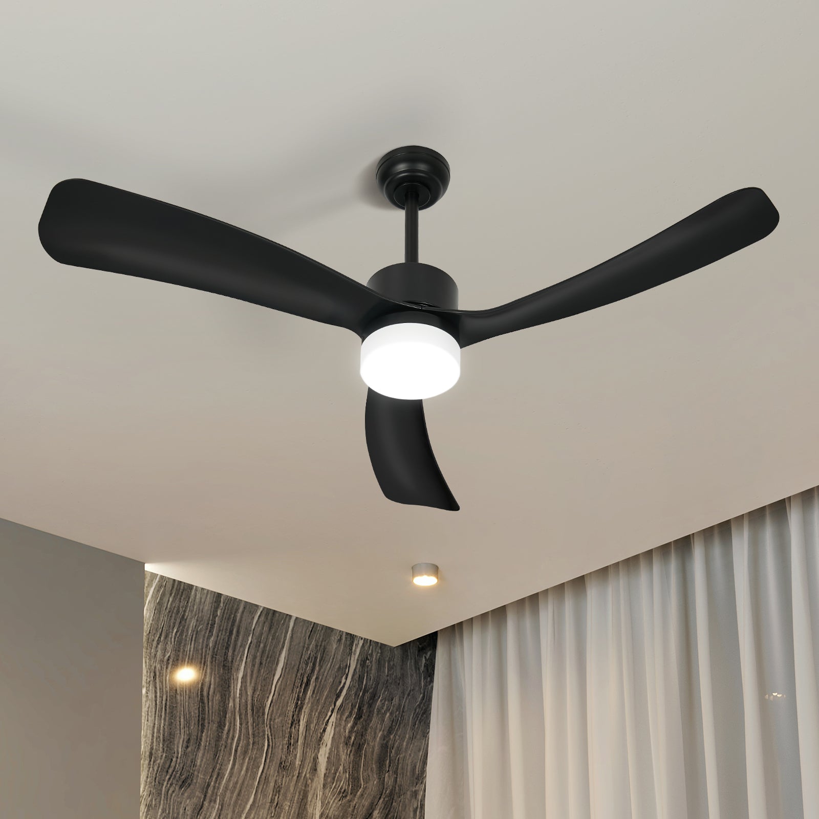 Vevare 52'' Ceiling Fan DC Motor ABS Blades 5 Speed Fans with LED Light & Remote - Sunyee