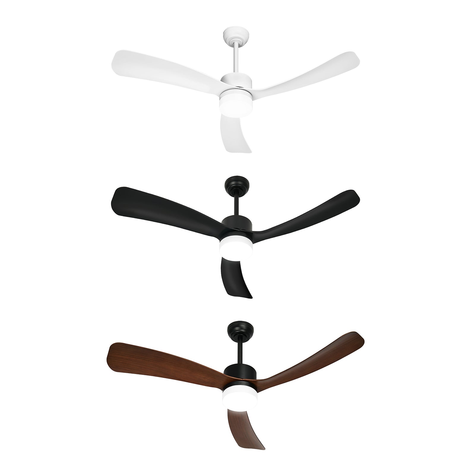 Vevare 52'' Ceiling Fan DC Motor ABS Blades 5 Speed Fans with LED Light & Remote - Sunyee
