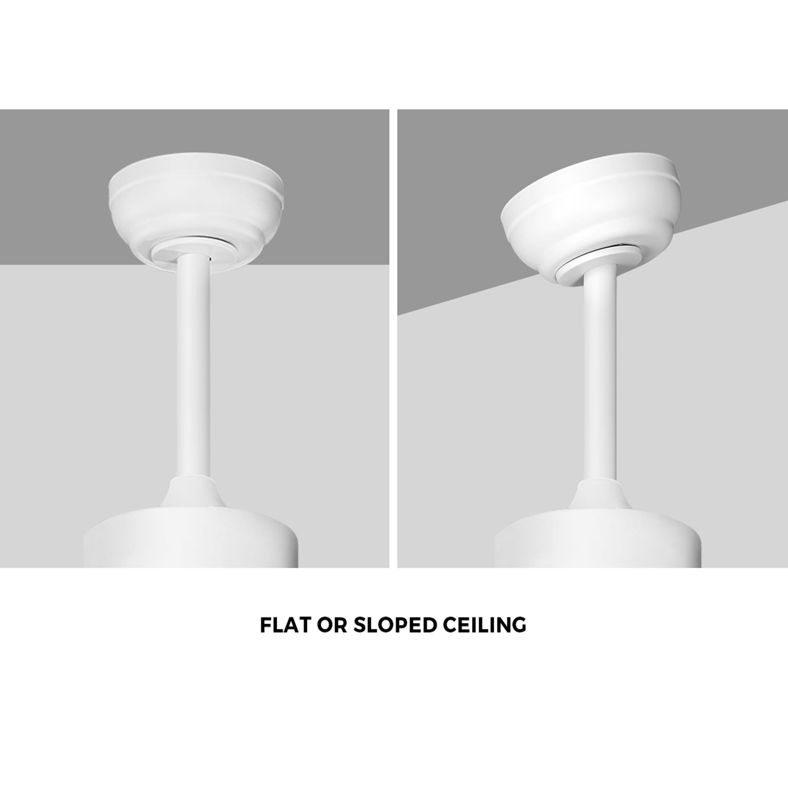 Vevare 52" Ceiling Fan With LED Light DC Motor 5 Speed Fans Remote Control White - Sunyee