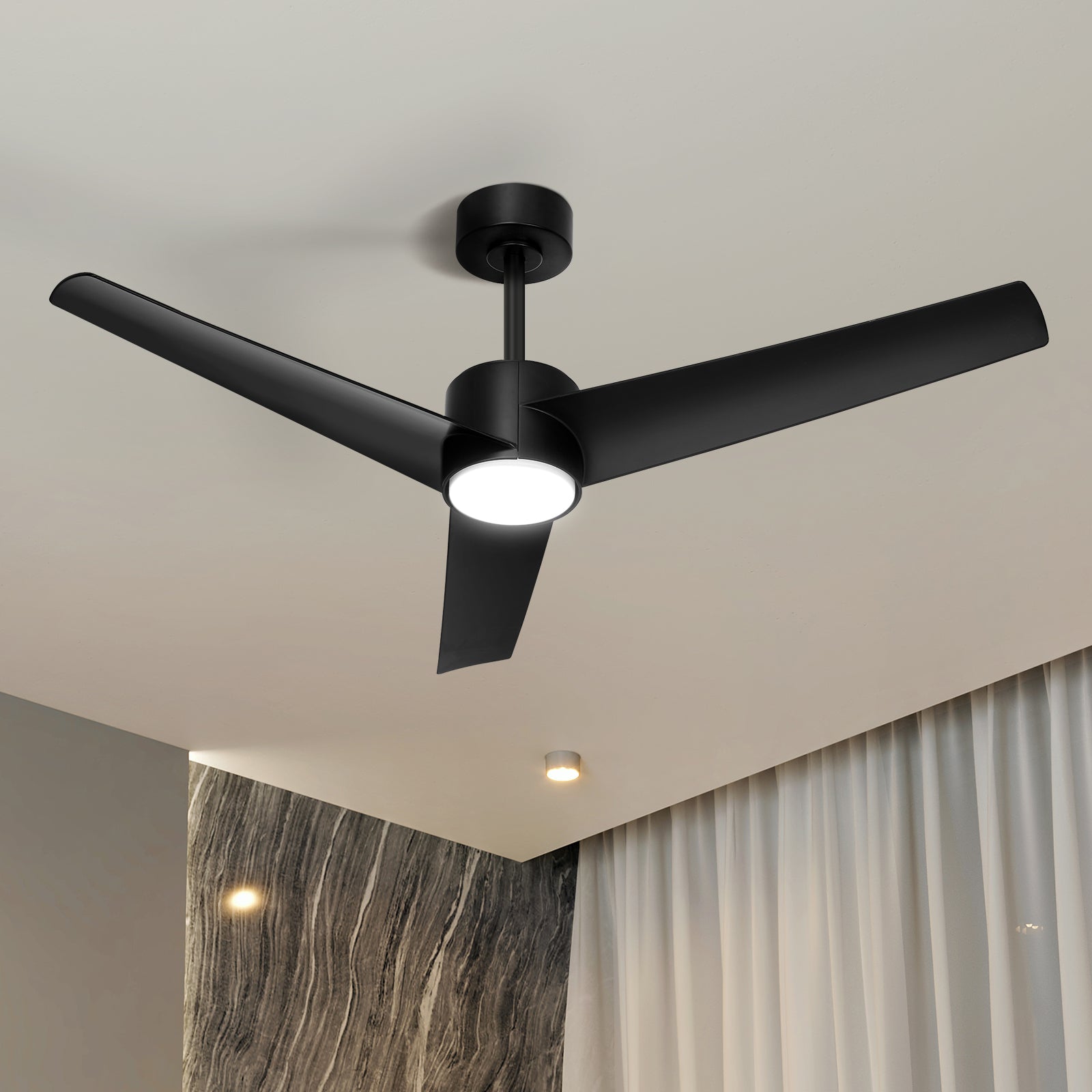 Vevare 52" Ceiling Fan With LED Light DC Motor 5 Speed Fans Remote Control Timer - Sunyee