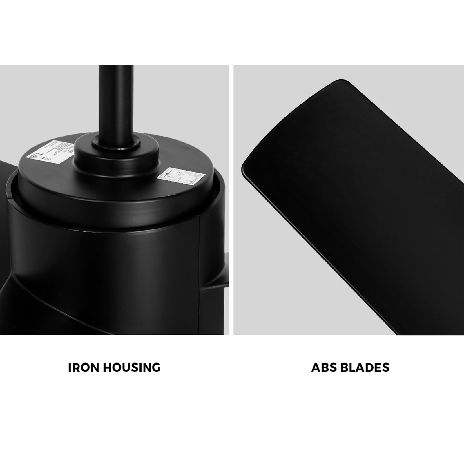 Vevare 52" Ceiling Fan With Light DC Motor 5 Speed Remote Control Timer Black - Sunyee