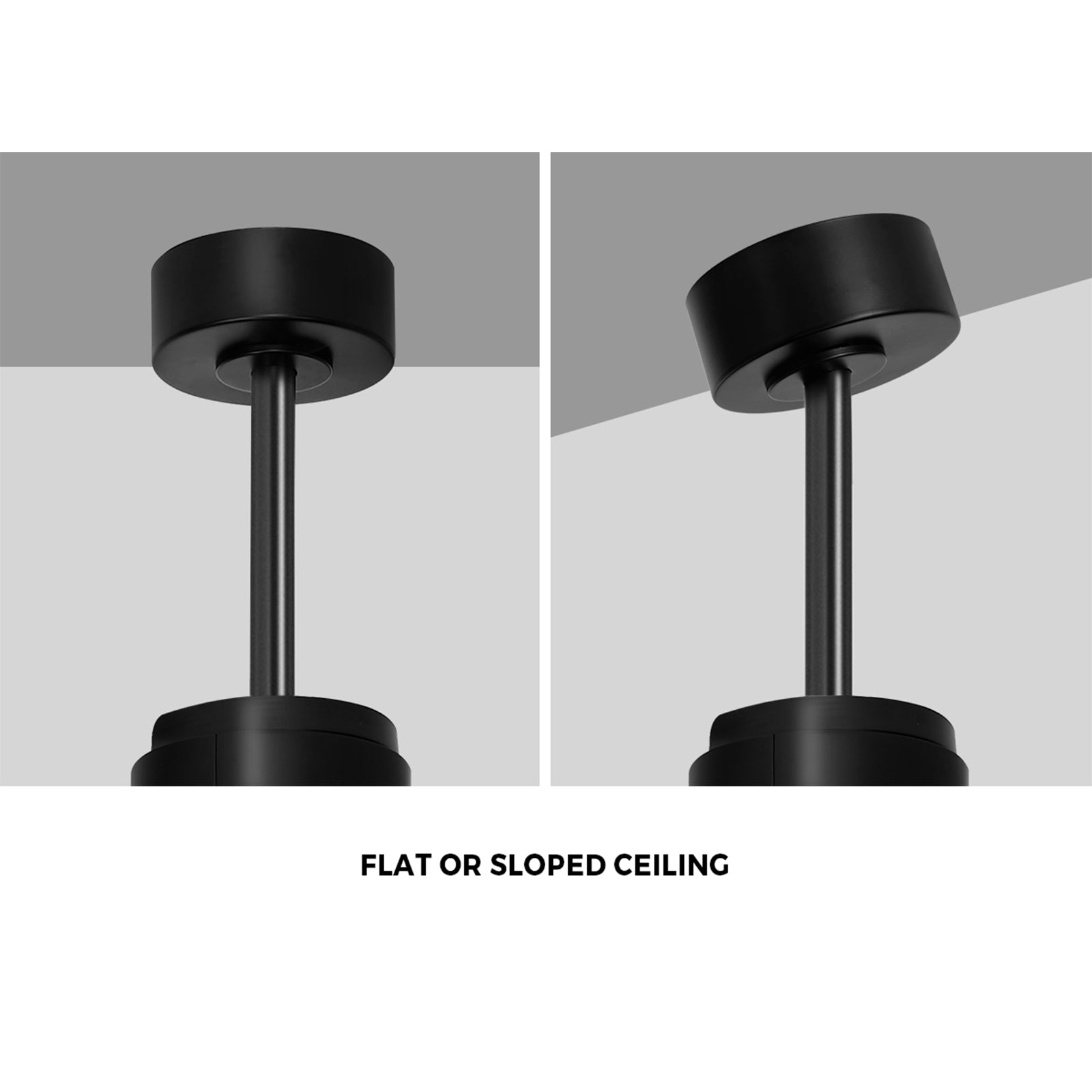 Vevare 52" Ceiling Fan With Light DC Motor 5 Speed Remote Control Timer Black - Sunyee