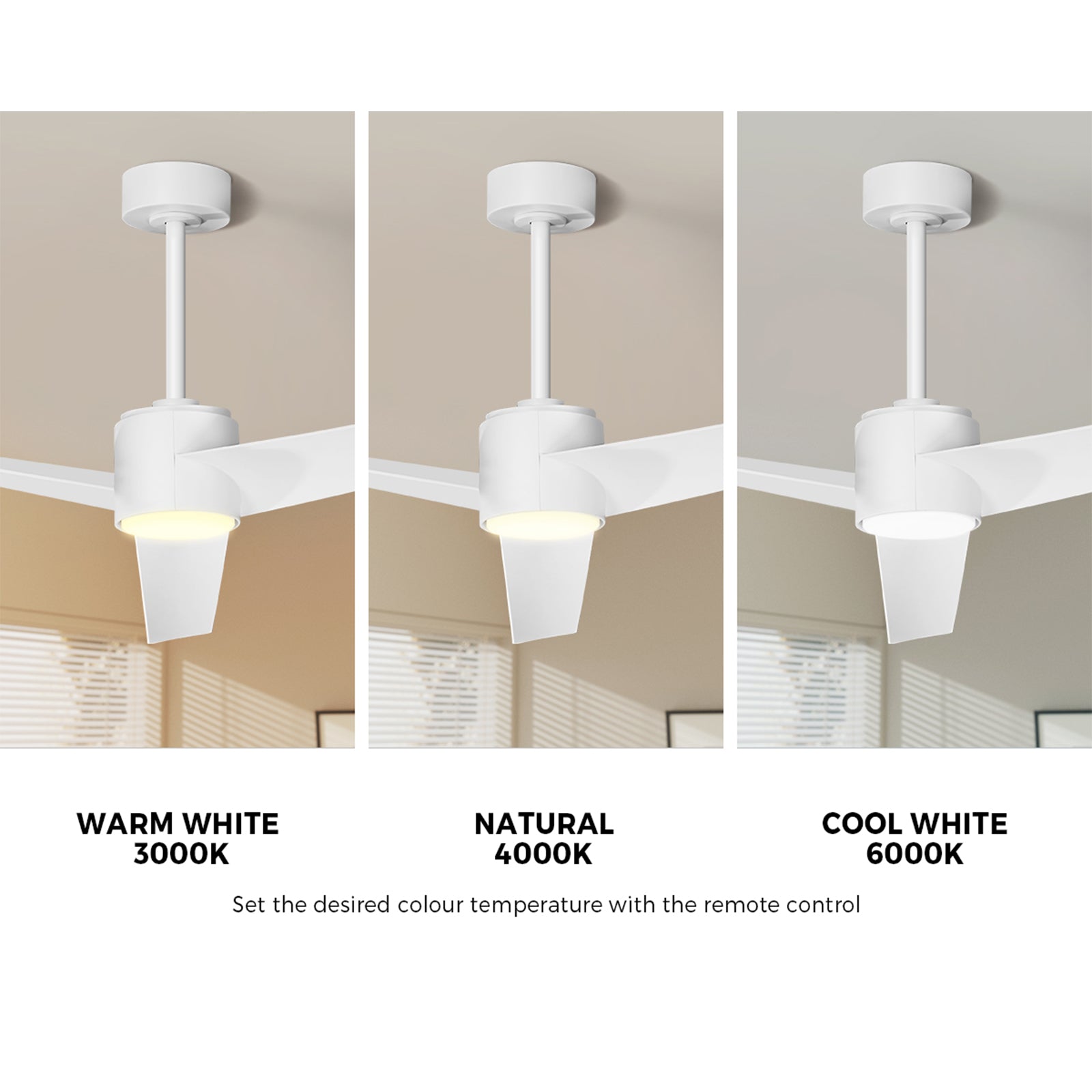 Vevare 52" Ceiling Fan With Light DC Motor 5 Speed Remote Control Timer White - Sunyee