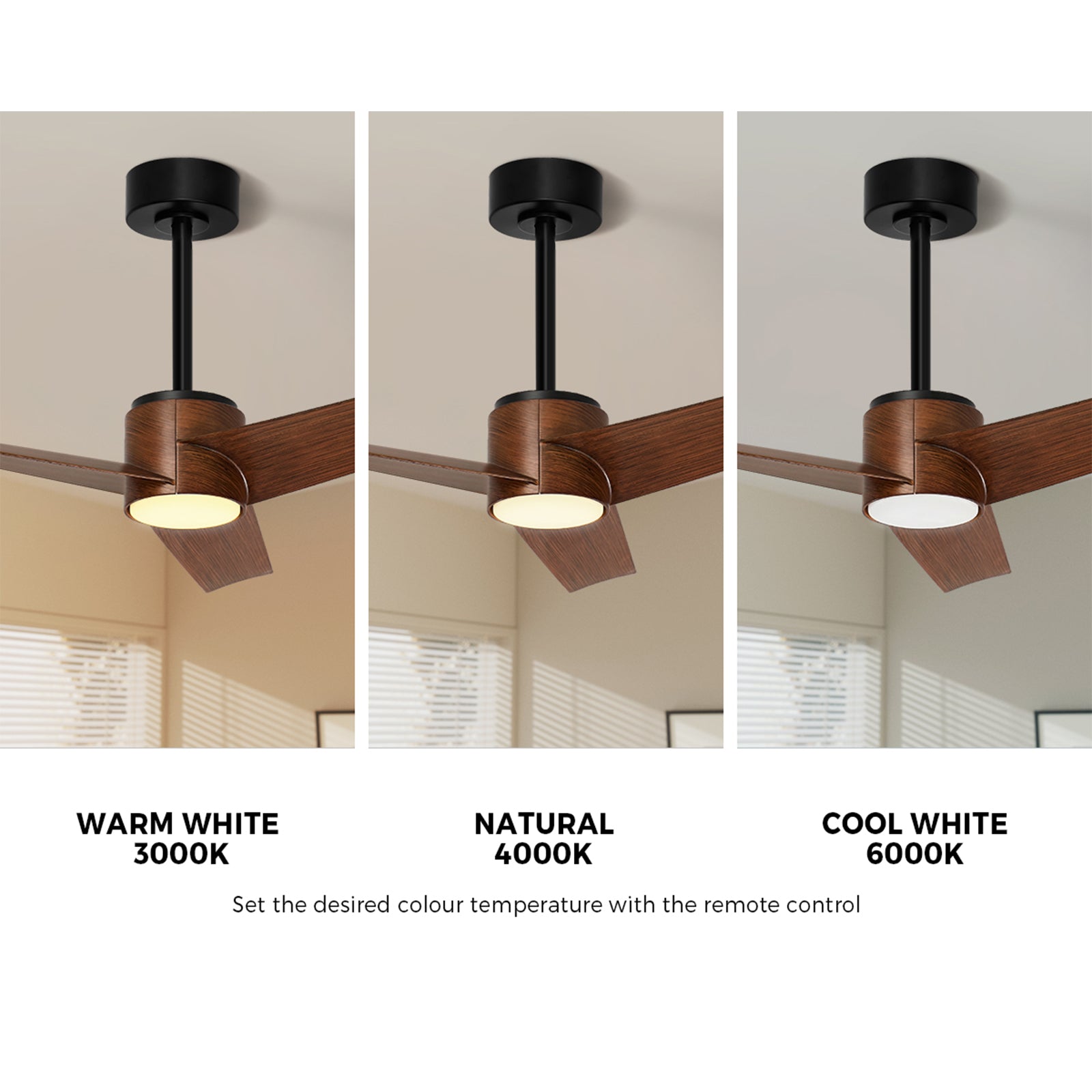 Vevare 52" Ceiling Fan With Light DC Motor 5 Speed Remote Control Timer Walnut