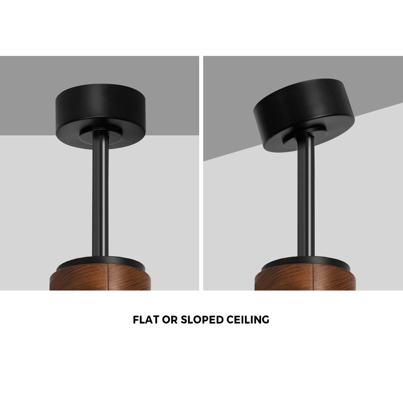 Vevare 52" Ceiling Fan With Light DC Motor 5 Speed Remote Control Timer Walnut