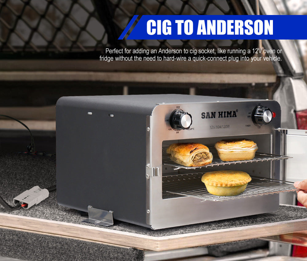 Atem Power 50A Anderson Style Plug To Cigarette Plug Socket Adapter Cable Lead - Sunyee