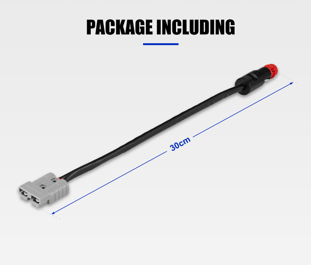 Atem Power 50A Anderson Style Plug To Cigarette Plug Socket Adapter Cable Lead - Sunyee