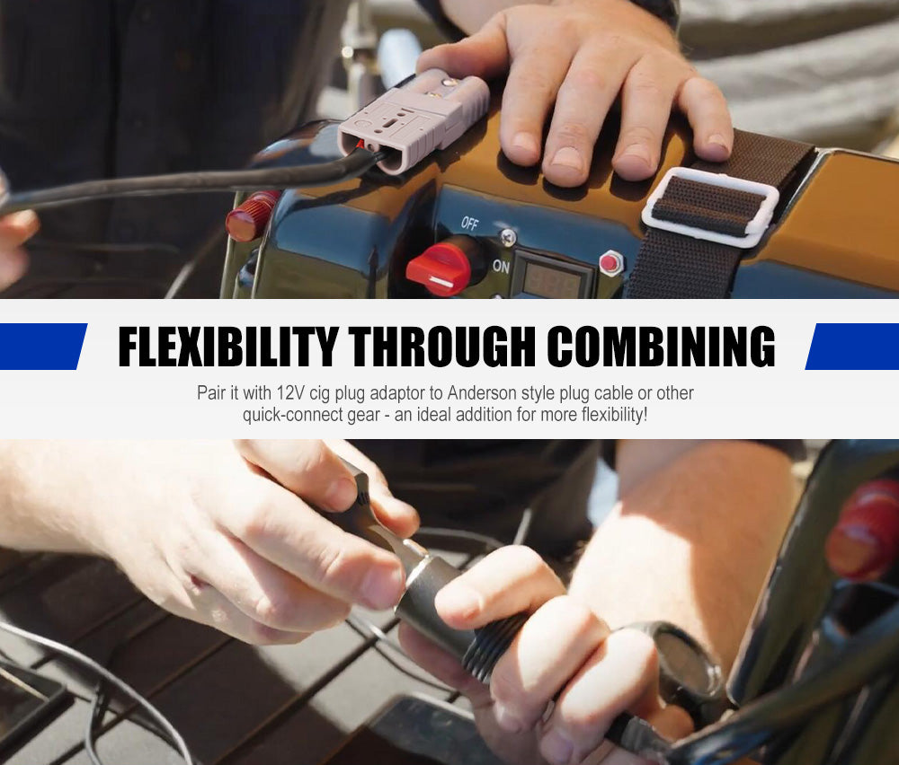 Atem Power 50A Anderson Style Plug to Cigarette Female Socket Connector Cable - Sunyee