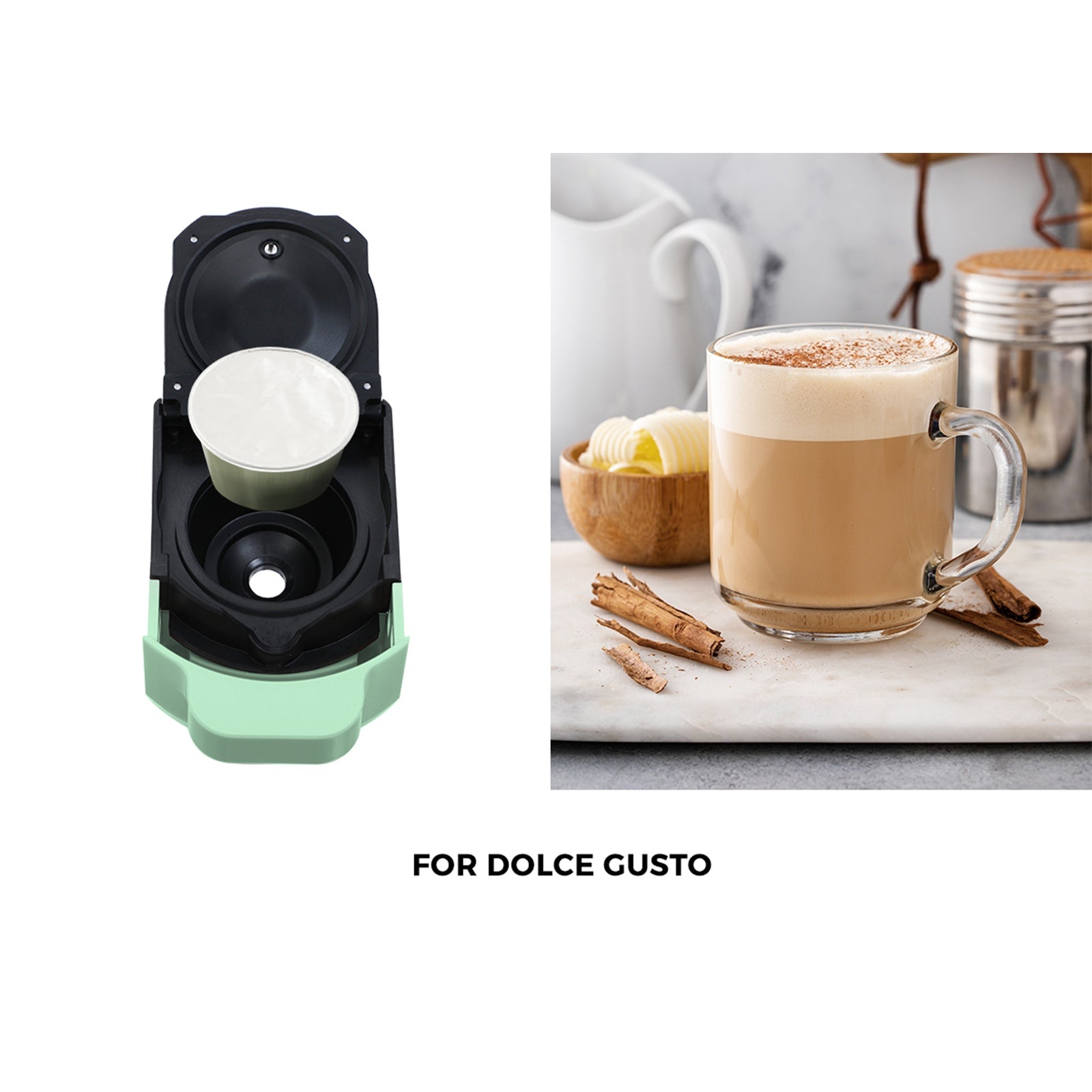 Vevare Capsule Coffee Machine 19 Bars 3in1 Nespresso/Dolce-Gusto Maker Mint - Sunyee