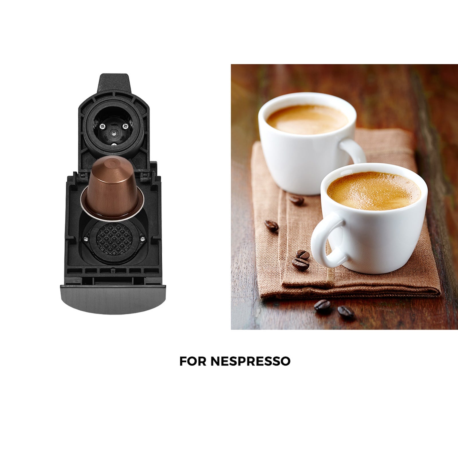 Vevare 5 in 1 Capsule Coffee Machine 19Bar Nespresso Dolce-Gusto Pod K-Cup Maker - Sunyee
