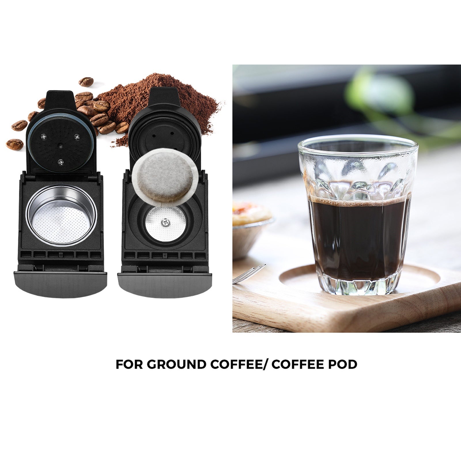 Vevare 5in1 Capsule Coffee Machine Milk Frother Nespresso Dolce-Gusto Pod Maker - Sunyee