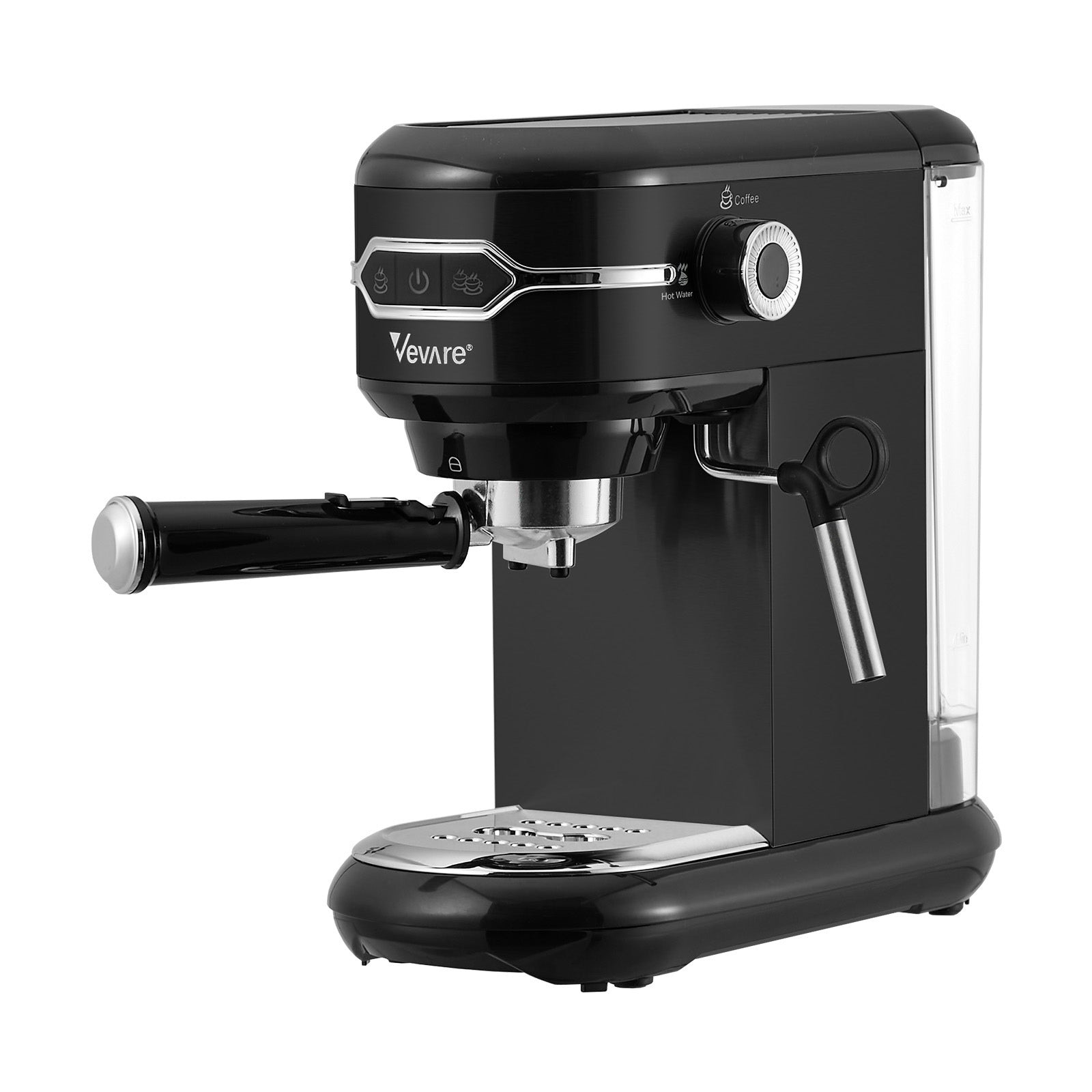 Vevare Espresso Coffee Machine Latter Cappuccino Maker 19 Bar Milk Frother Black - Sunyee