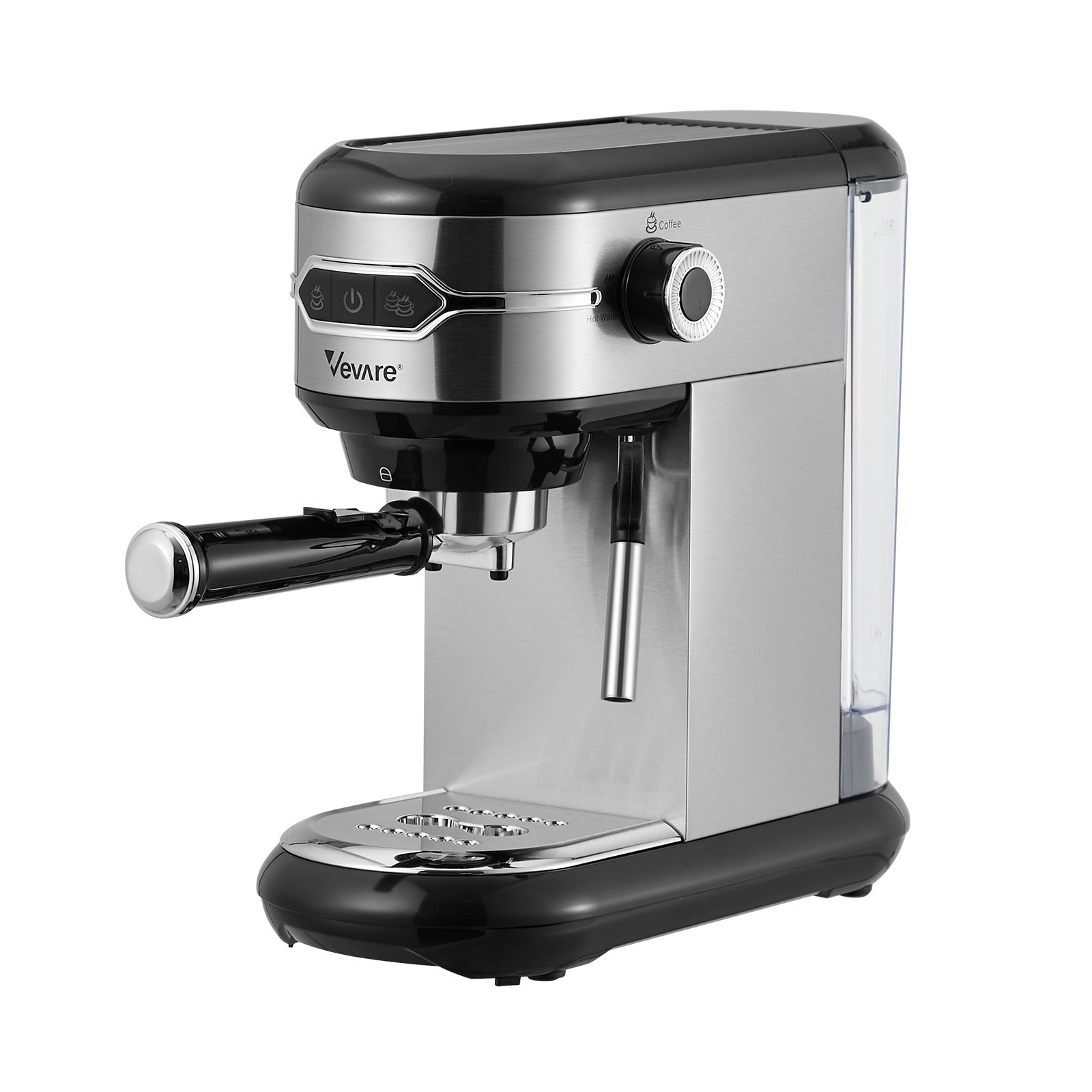 Vevare Espresso Coffee Machine Latter Cappuccino Maker 19 Bar Milk Frother Inox - Sunyee