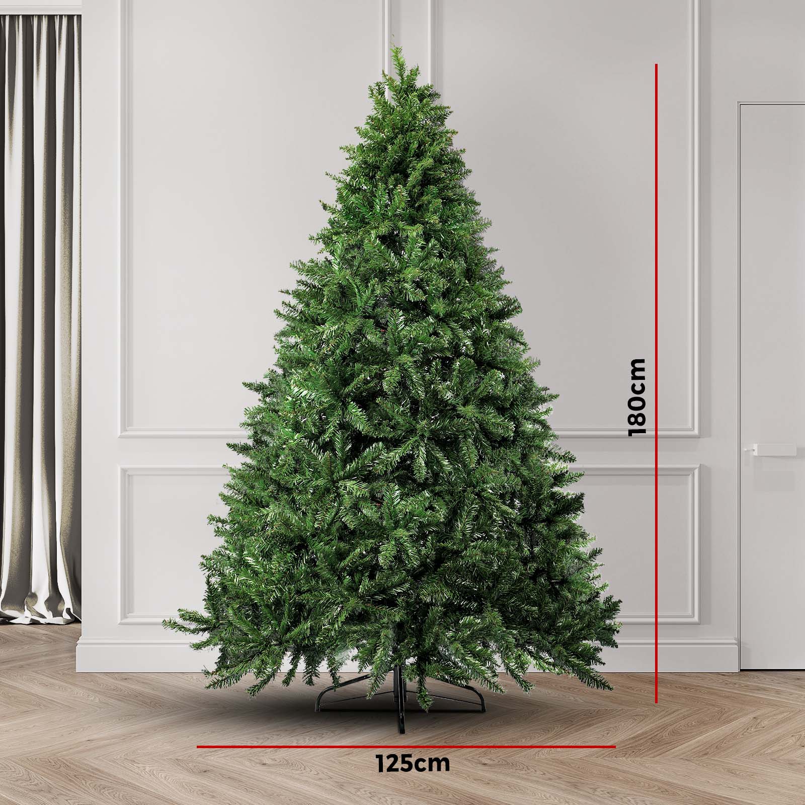 Christmas Tree Xmas Decorations 1.8M 6FT Home Decor Green Artificial 1200 tips - Sunyee