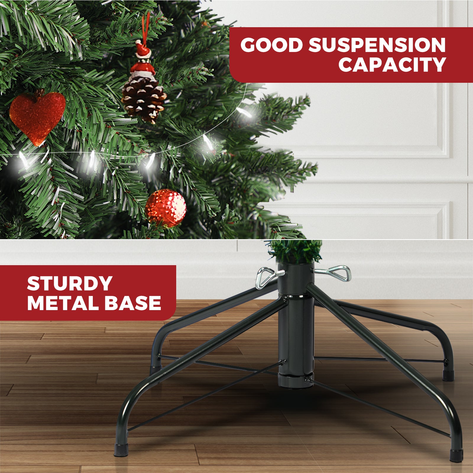 Christmas Tree Xmas Decorations 2.1M 7FT Home Decor Green Artificial 1600 tips - Sunyee