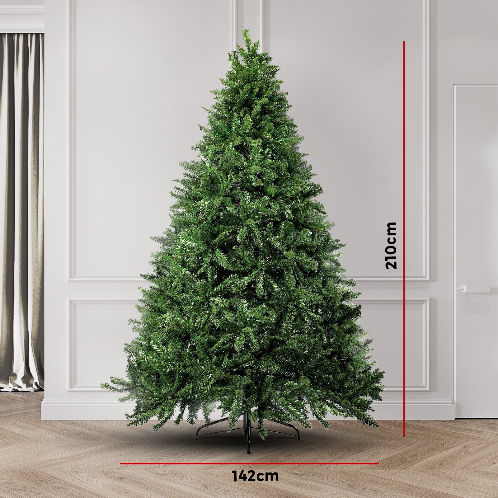 Christmas Tree Xmas Decorations 2.1M 7FT Home Decor Green Artificial 1600 tips - Sunyee