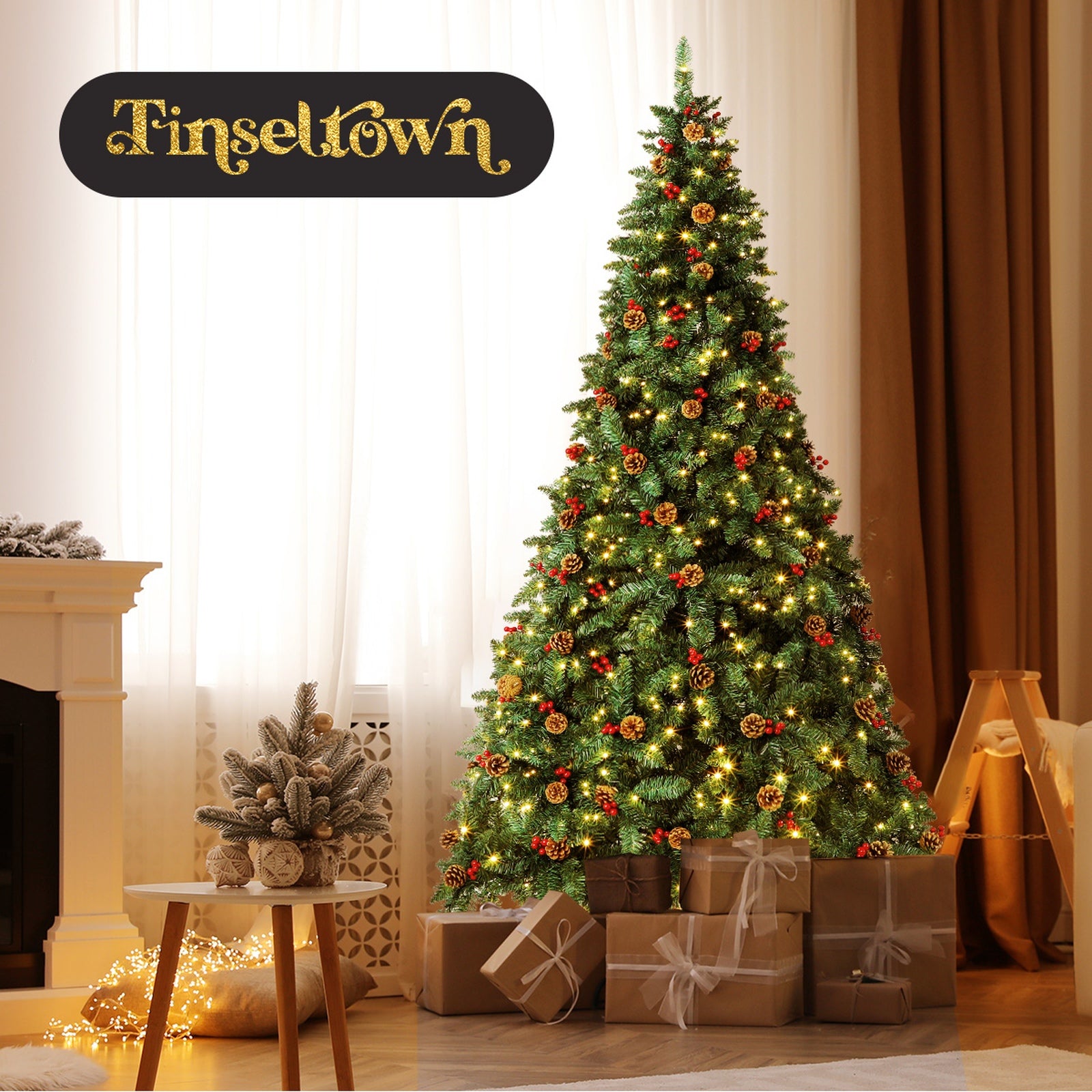 Tinseltown LED Christmas Tree 1.8M/2.1M/2.4M Xmas Trees Decorations Green Ornaments - Sunyee