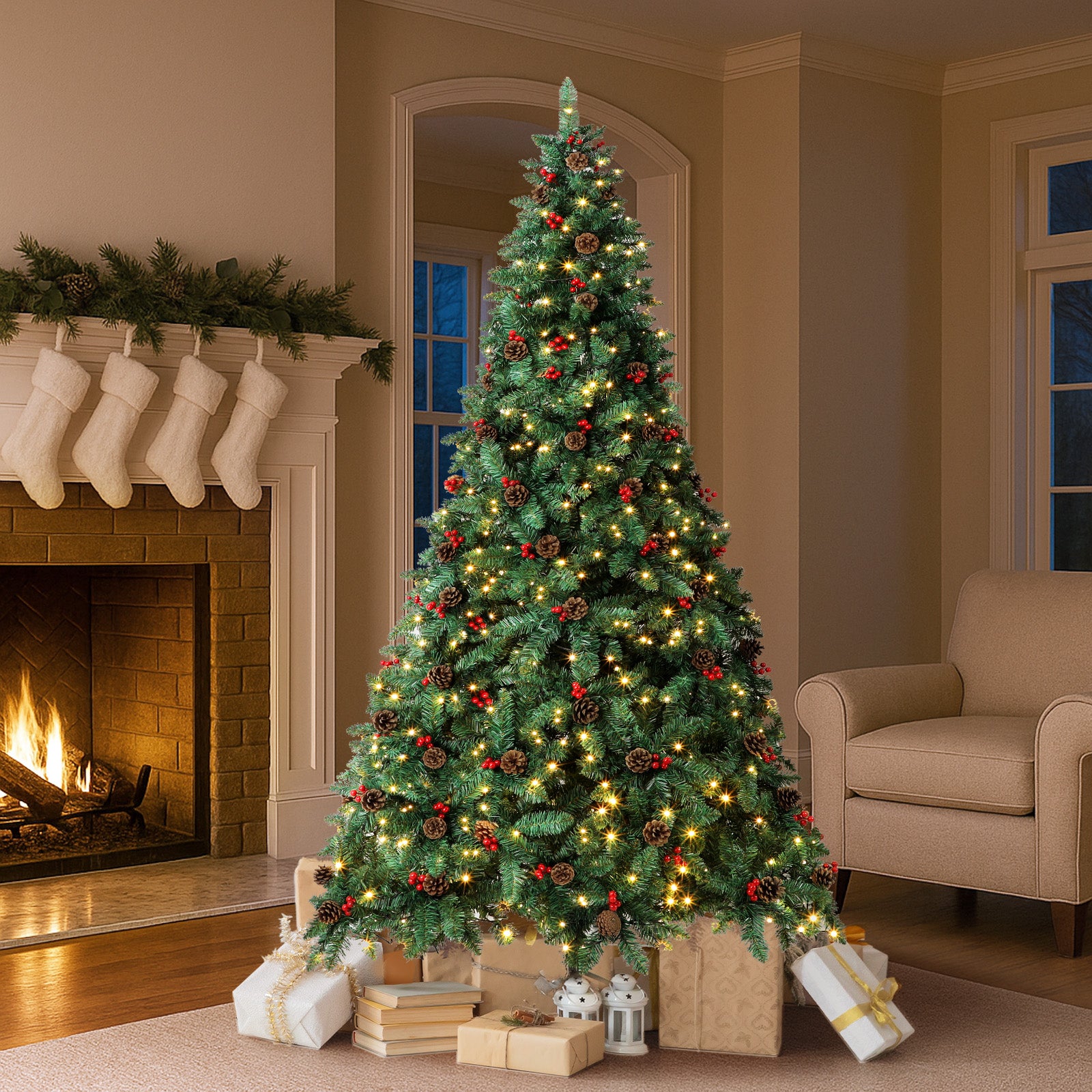 Tinseltown Christmas Tree LED Light 1.8M/2.1M/2.4M Xmas Trees Decorations Green