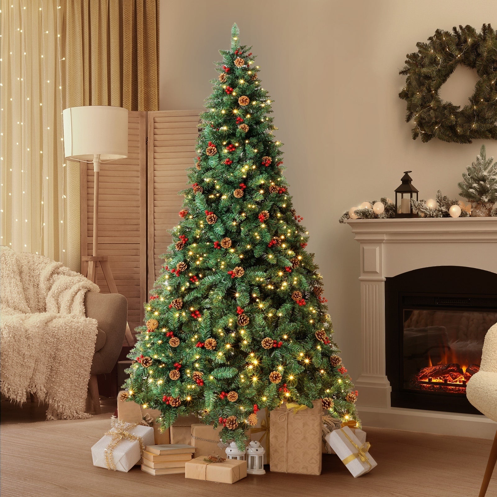 Tinseltown Christmas Tree LED Light 1.8M/2.1M/2.4M Xmas Trees Decorations Green - Sunyee