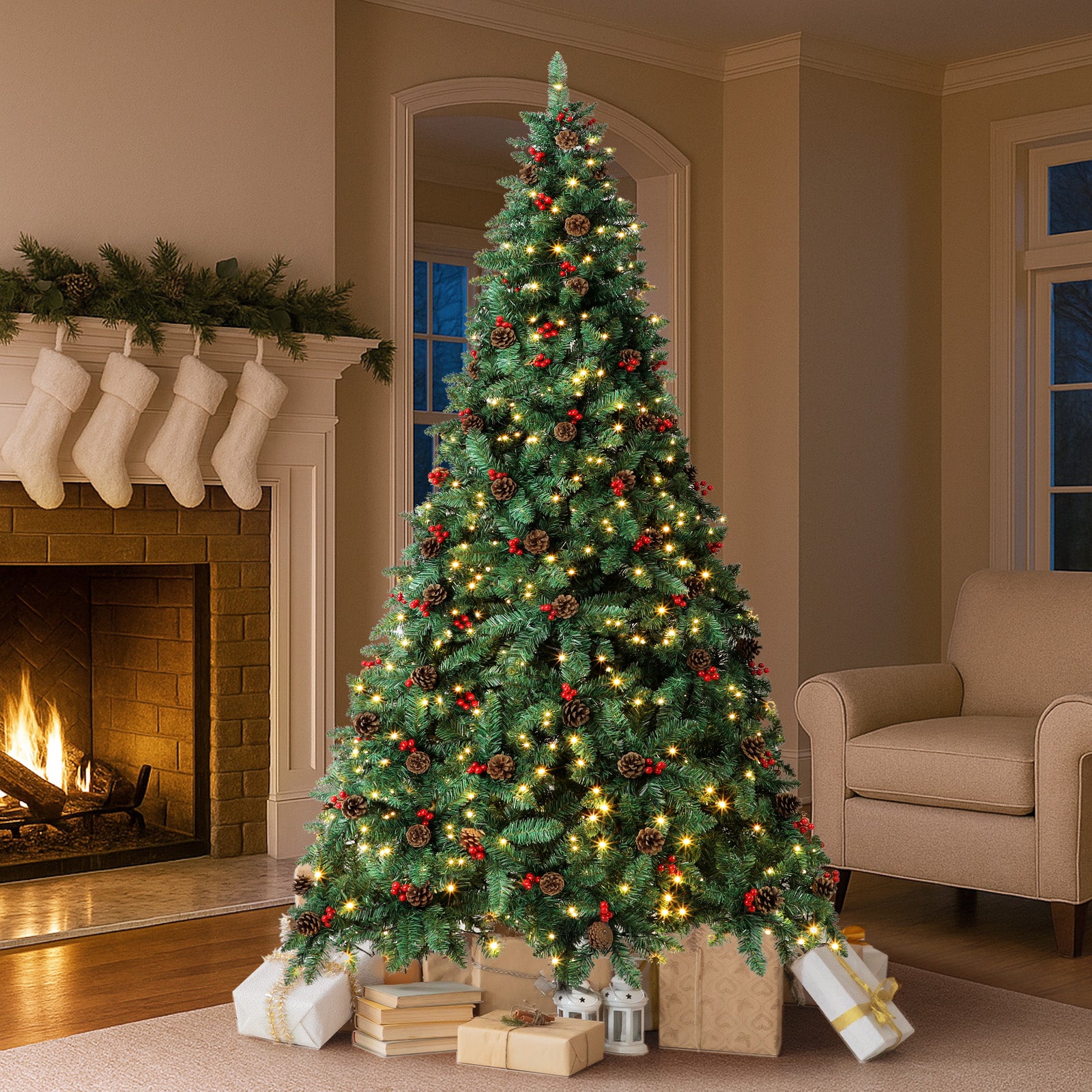 Tinseltown Christmas Tree LED Light 1.8M/2.1M/2.4M Xmas Trees Decorations Green