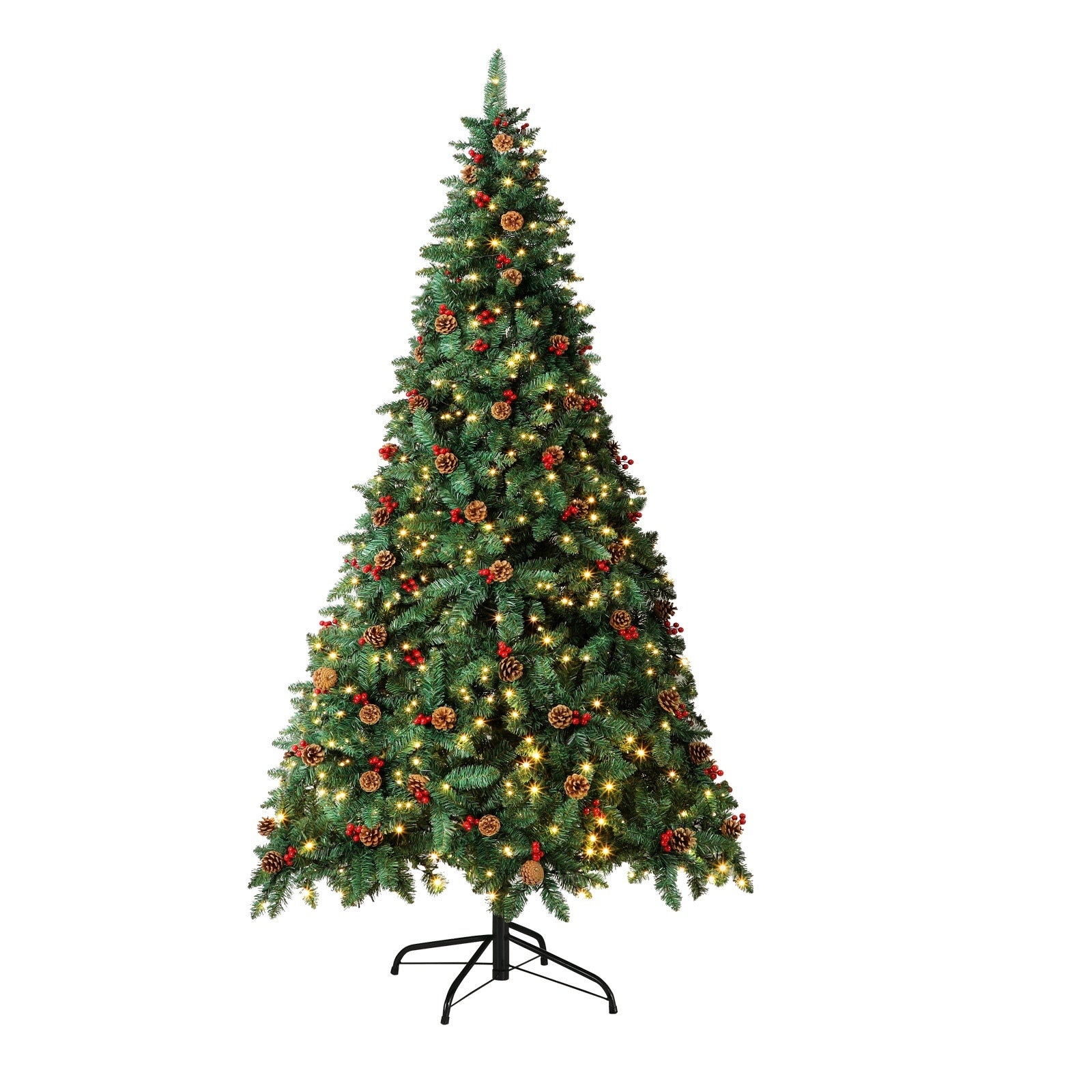 Tinseltown LED Christmas Tree 2.1M 7FT Xmas Trees Decorations Green with Ornaments - Sunyee