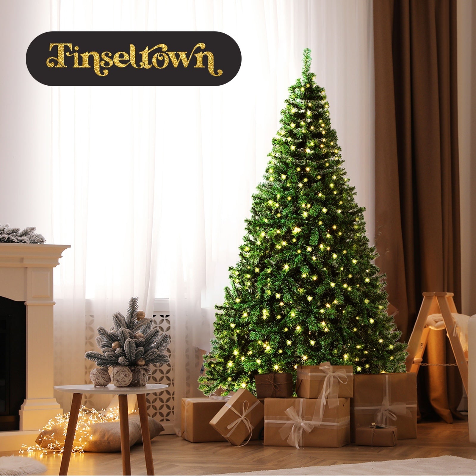 Tinseltown LED Christmas Tree 1.8M 6FT Xmas Trees Decorations Green 830 Tips - Sunyee