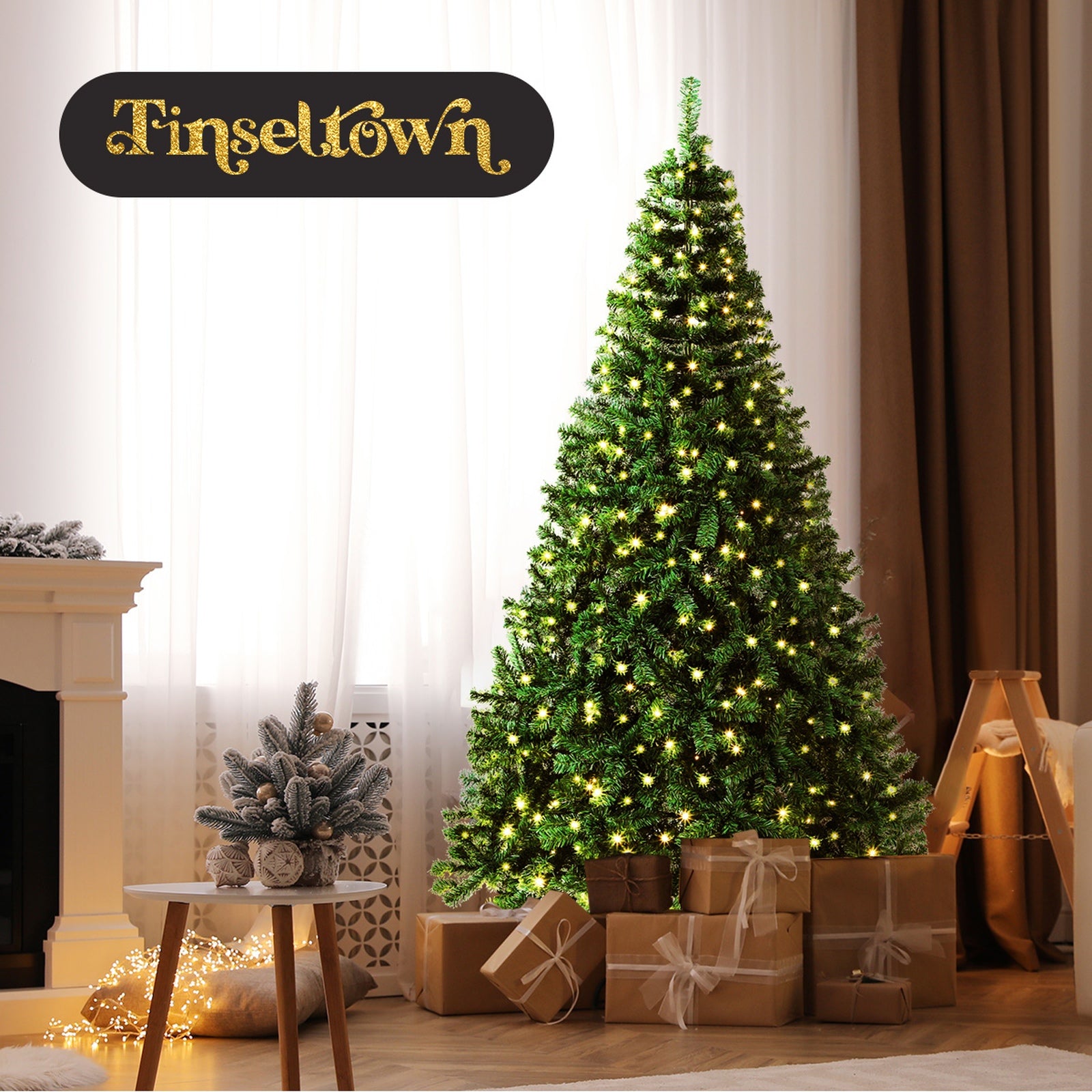 Tinseltown LED Christmas Tree 2.1M 7FT Xmas Trees Decorations Green 1050 Tips - Sunyee