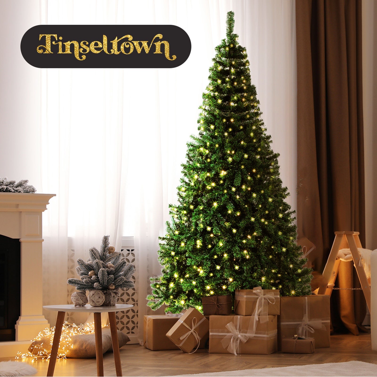 Tinseltown Christmas Tree LED 1.5M/1.8M/2.1M/2.4M/2.7M Xmas Trees Decorations - Sunyee