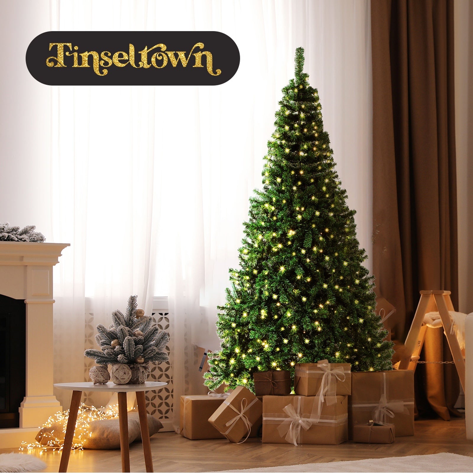 Tinseltown LED Christmas Tree 1.8M 6FT Xmas Trees Decorations Green 800 Tips - Sunyee