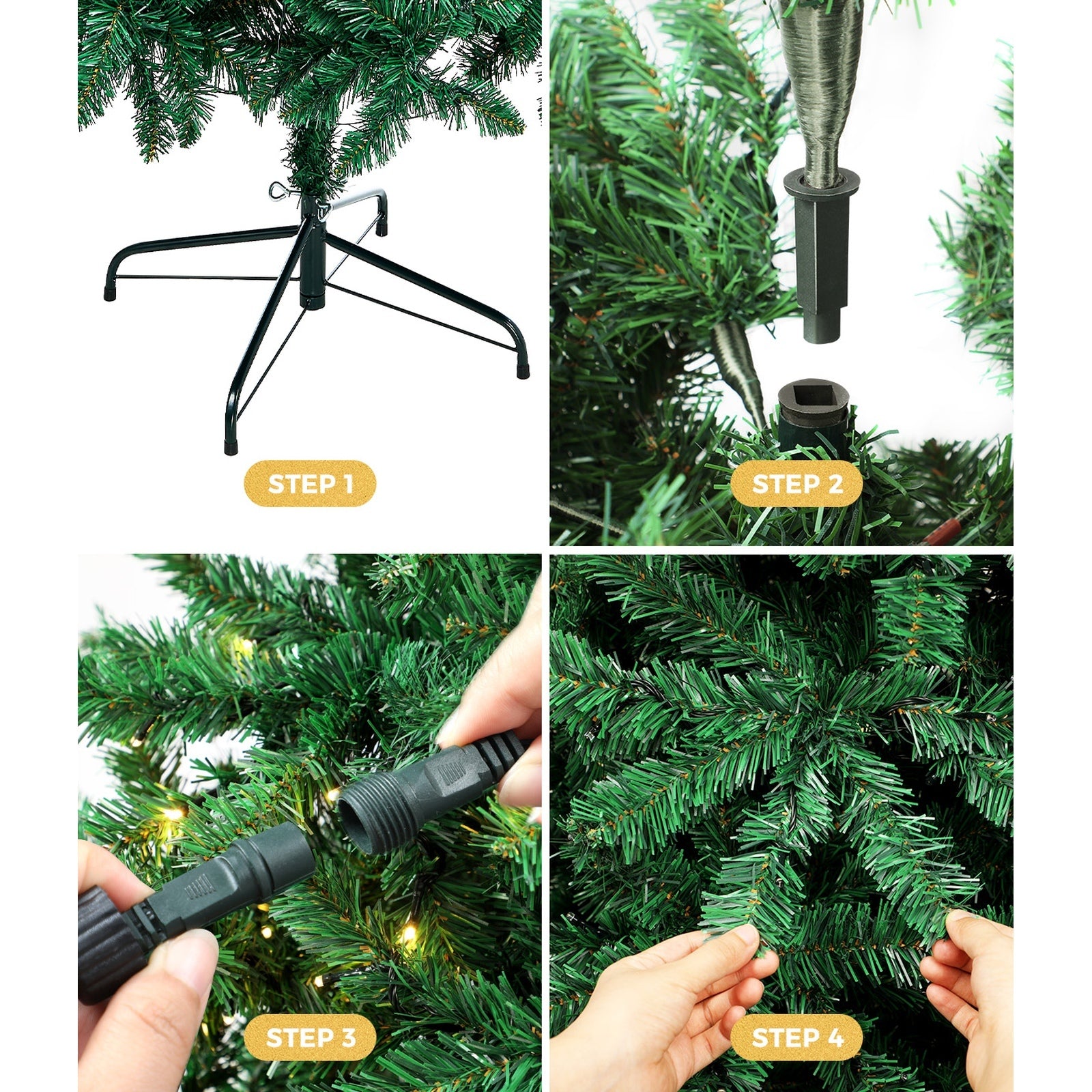 Tinseltown LED Christmas Tree 2.7M 9FT Xmas Trees Decorations Green 1600 Tips - Sunyee
