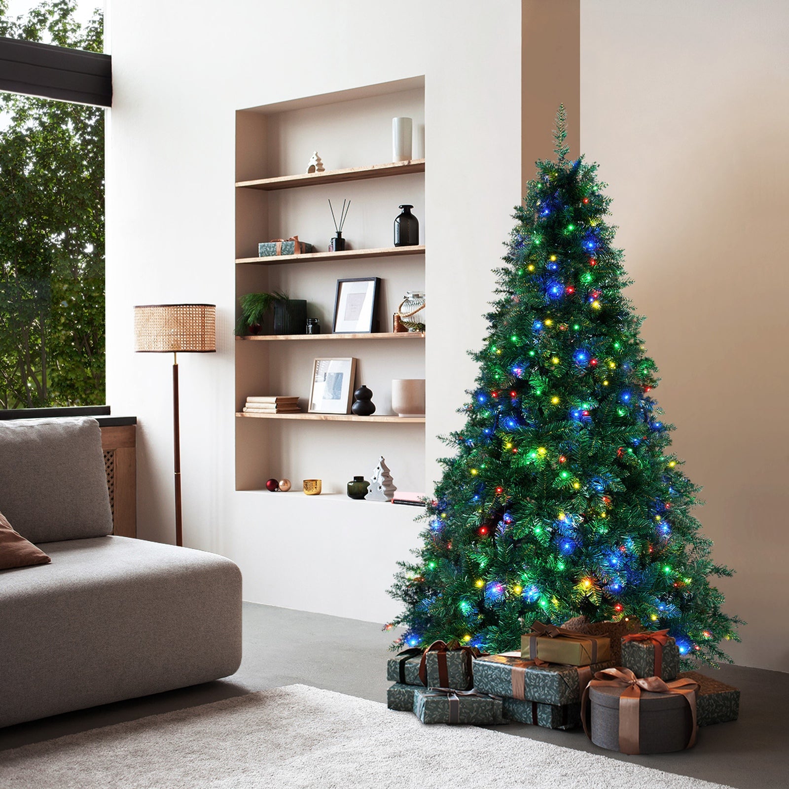 Tinseltown LED Christmas Tree 1.8M 6FT Multi Colour Lights 8 Flash Modes - Sunyee