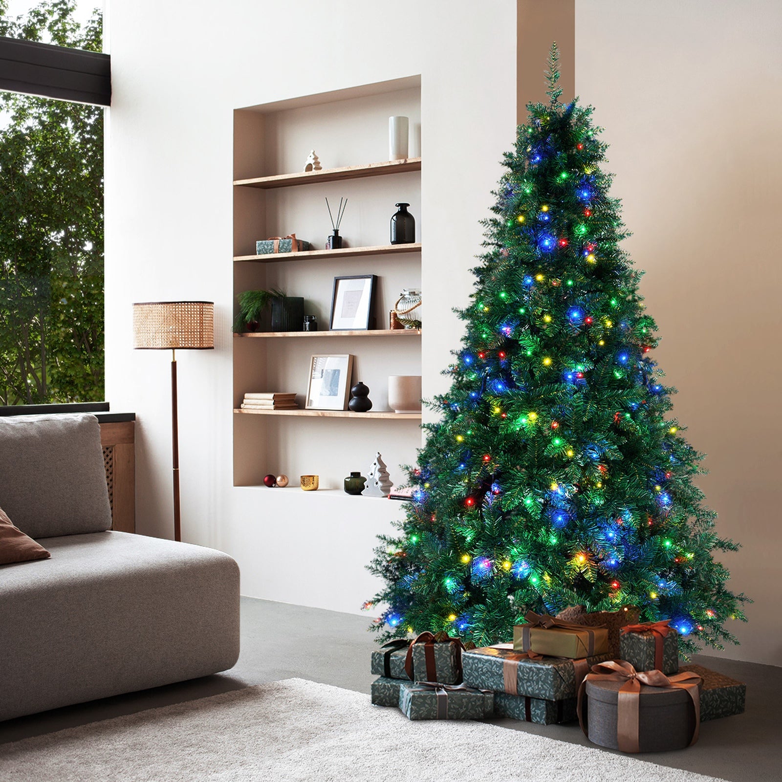 Tinseltown LED Christmas Tree 2.1M 7FT Multi Colour Lights 8 Flash Modes - Sunyee