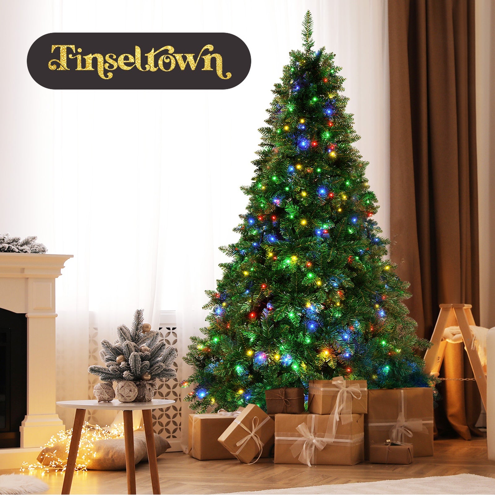 Tinseltown LED Christmas Tree 2.1M 7FT Multi Colour Lights 8 Flash Modes - Sunyee
