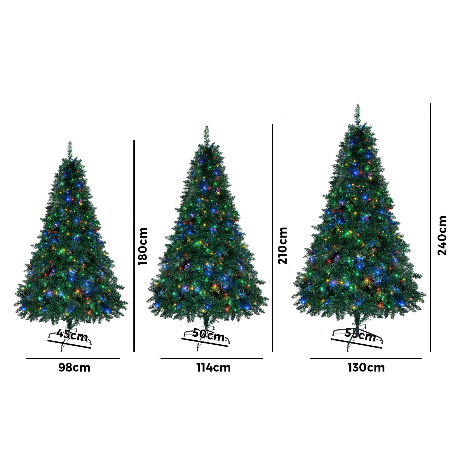 Tinseltown LED Christmas Tree 1.8M/2.1M/2.4M Multi Colour Lights - Sunyee