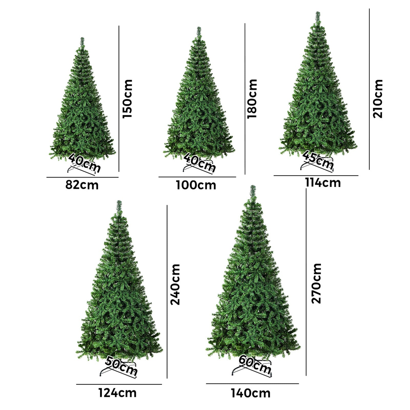 Tinseltown Christmas Tree 1.5M/1.8M/2.1M/2.4M/2.7M Xmas Trees Decorations Green - Sunyee