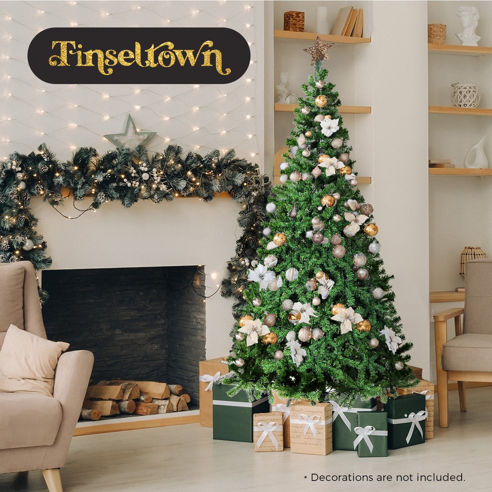 Tinseltown 2PCS Christmas Tree 1.8M 6FT Xmas Trees Decorations Green 800 Tips - Sunyee