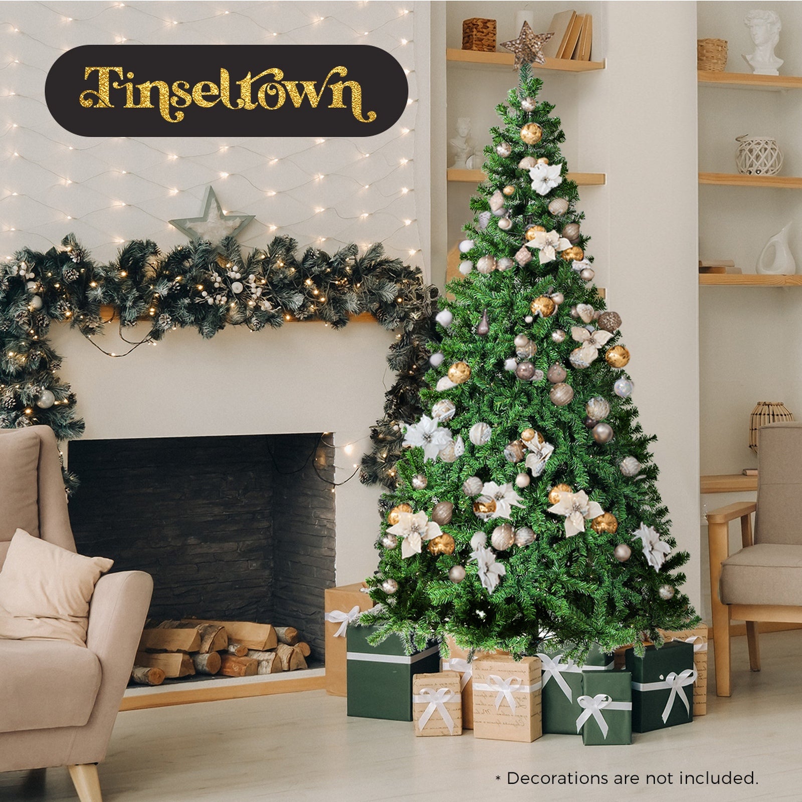 Tinseltown Christmas Tree 2.4M 8FT Xmas Trees Decorations Green 1400 Tips - Sunyee