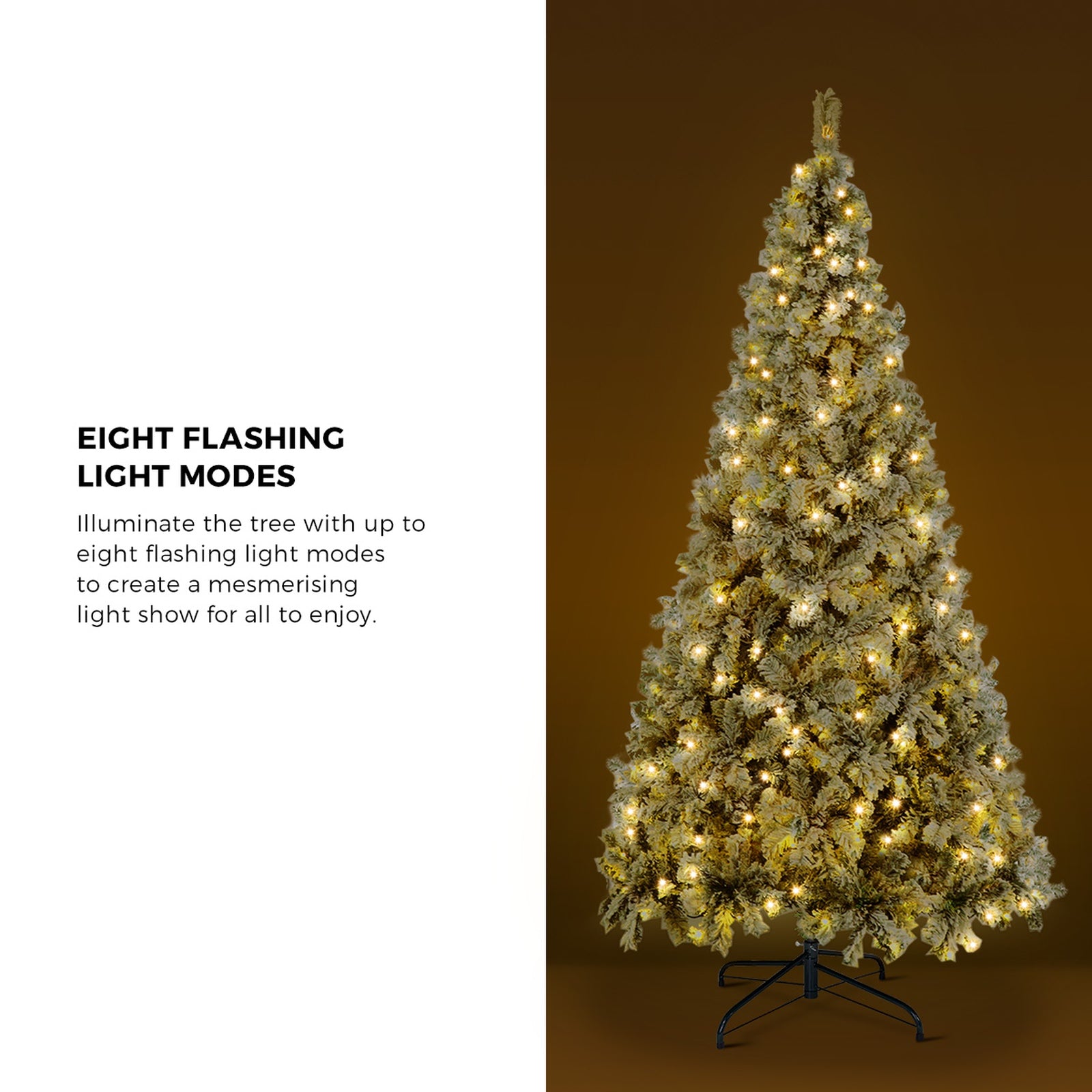 Tinseltown LED Christmas Tree 1.8M/2.1M/2.4M Xmas Trees White Snow Flocked Decoration - Sunyee