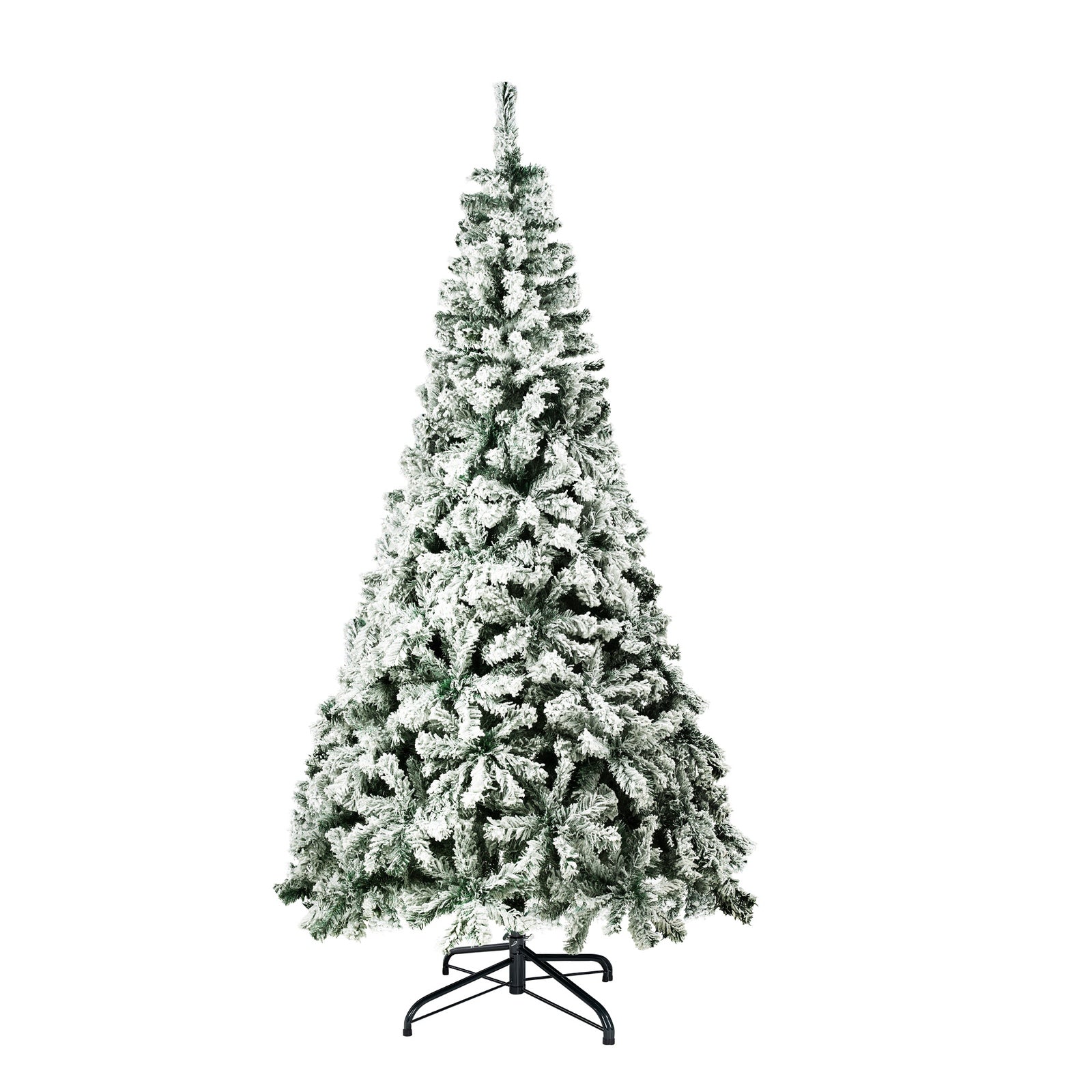 Tinseltown LED Christmas Tree 1.8M/2.1M/2.4M Xmas Trees White Snow Flocked Decoration - Sunyee