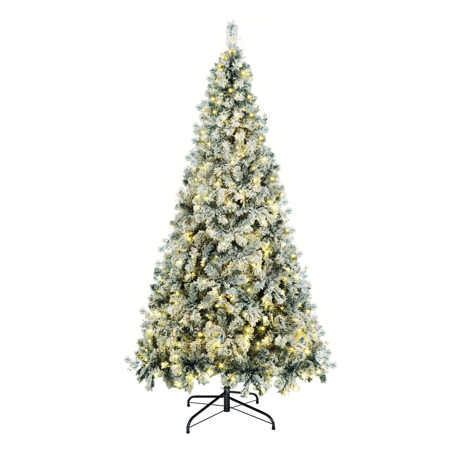 Tinseltown LED Christmas Tree 1.8M/2.1M/2.4M Xmas Trees White Snow Flocked Decoration - Sunyee