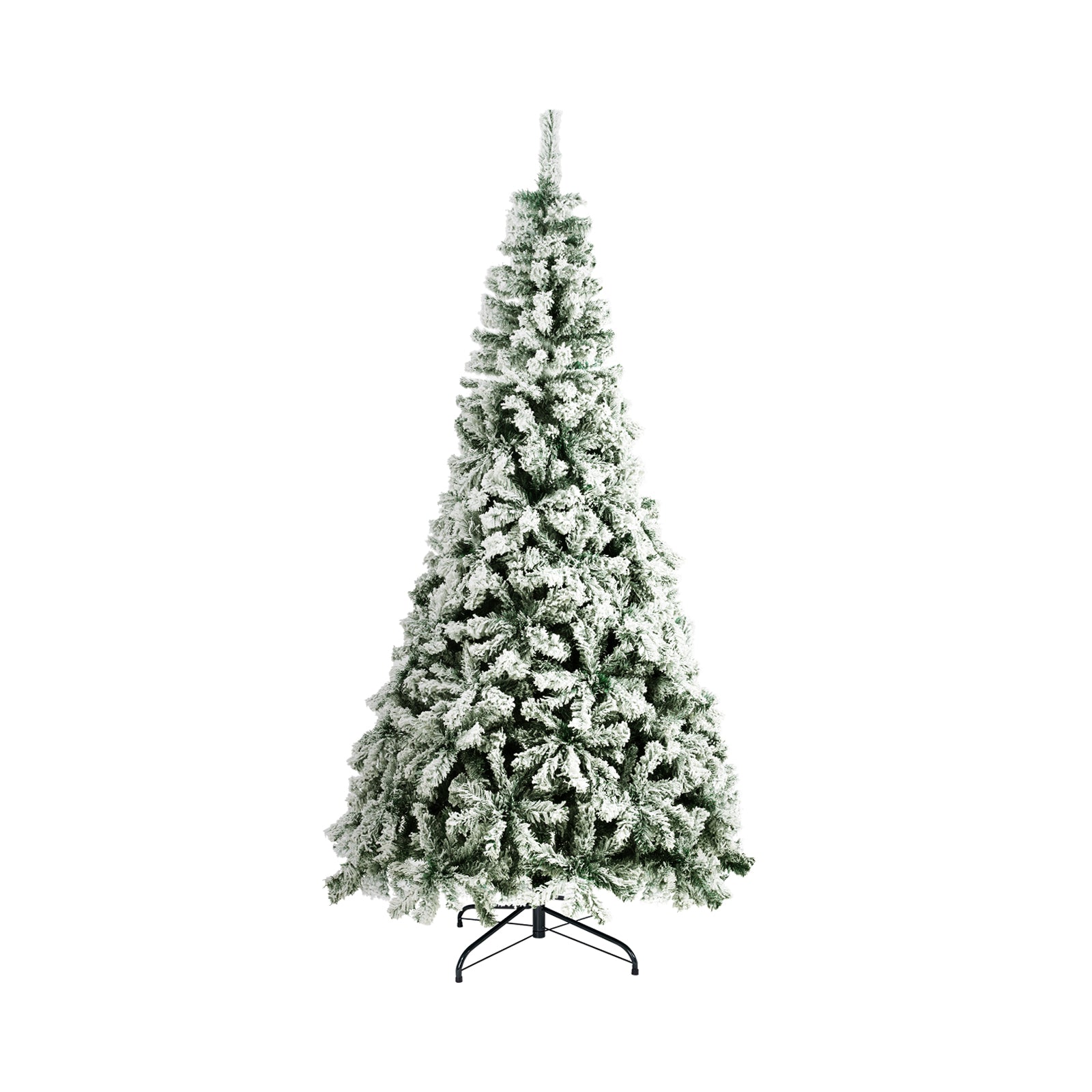Mazam Christmas Tree 2.4M 8FT Xmas Trees Decoration White Snow Flocked 1200 Tips - Sunyee