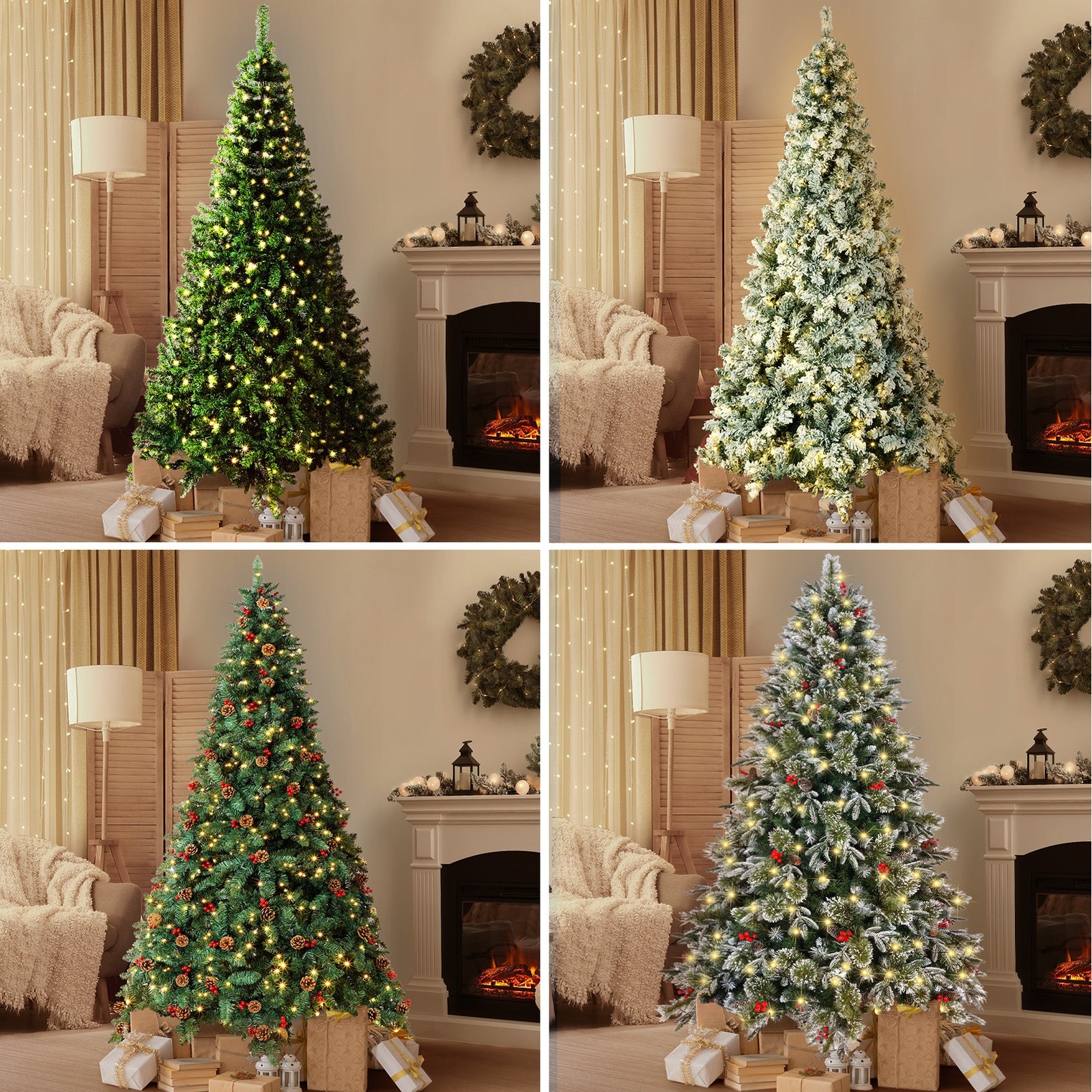 Tinseltown Christmas Tree LED Light 1.8M/2.1M/2.4M Xmas Trees Decorations Green