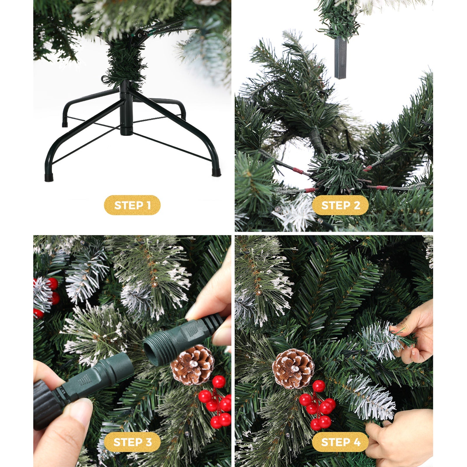 Tinseltown Christmas Tree LED Light 1.8M/2.1M/2.4M Xmas Trees Decorations Green