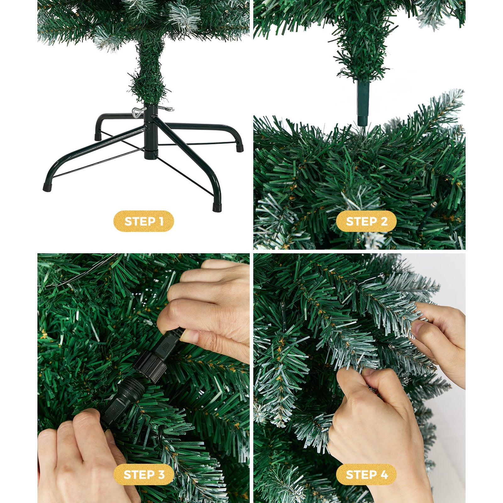 Tinseltown Slim LED Christmas Tree 6FT 1.8M Warm Lights 300 Tips