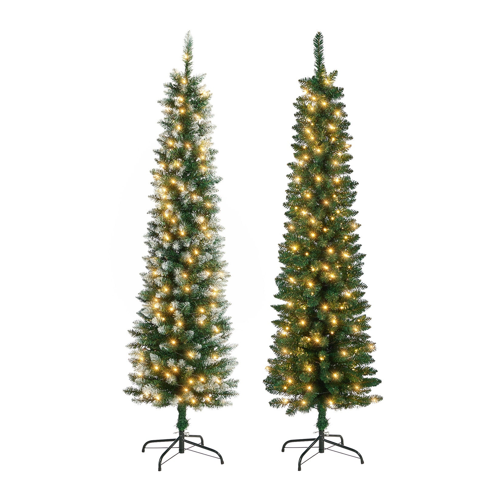 Tinseltown Slim LED Christmas Tree 6FT 1.8M Warm Lights 300 Tips