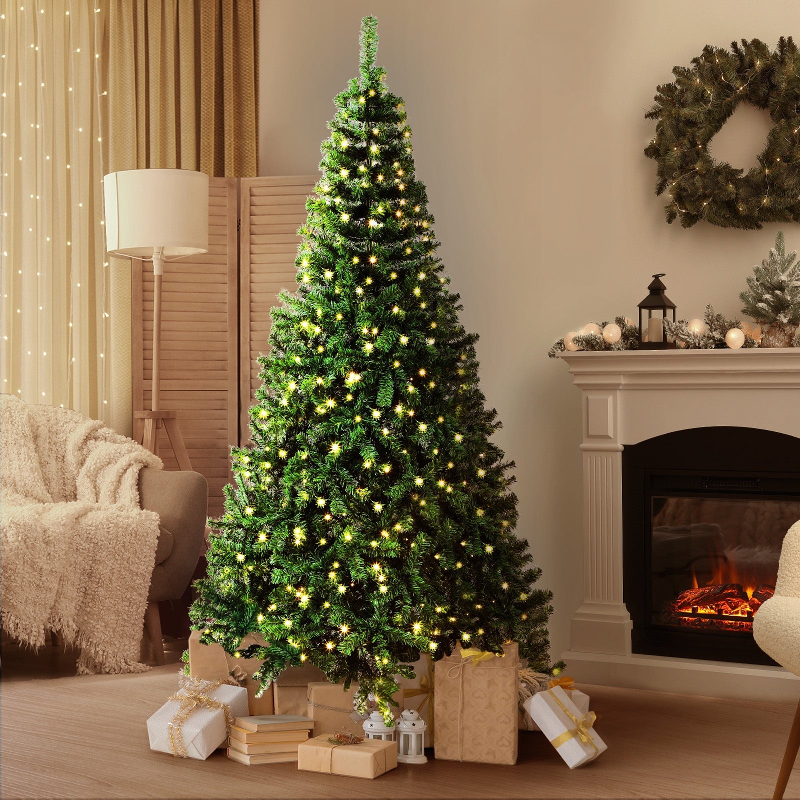 Tinseltown LED Christmas Tree 1.5M/1.8M/2.1M/2.4M/2.7M Xmas Trees Green - Sunyee
