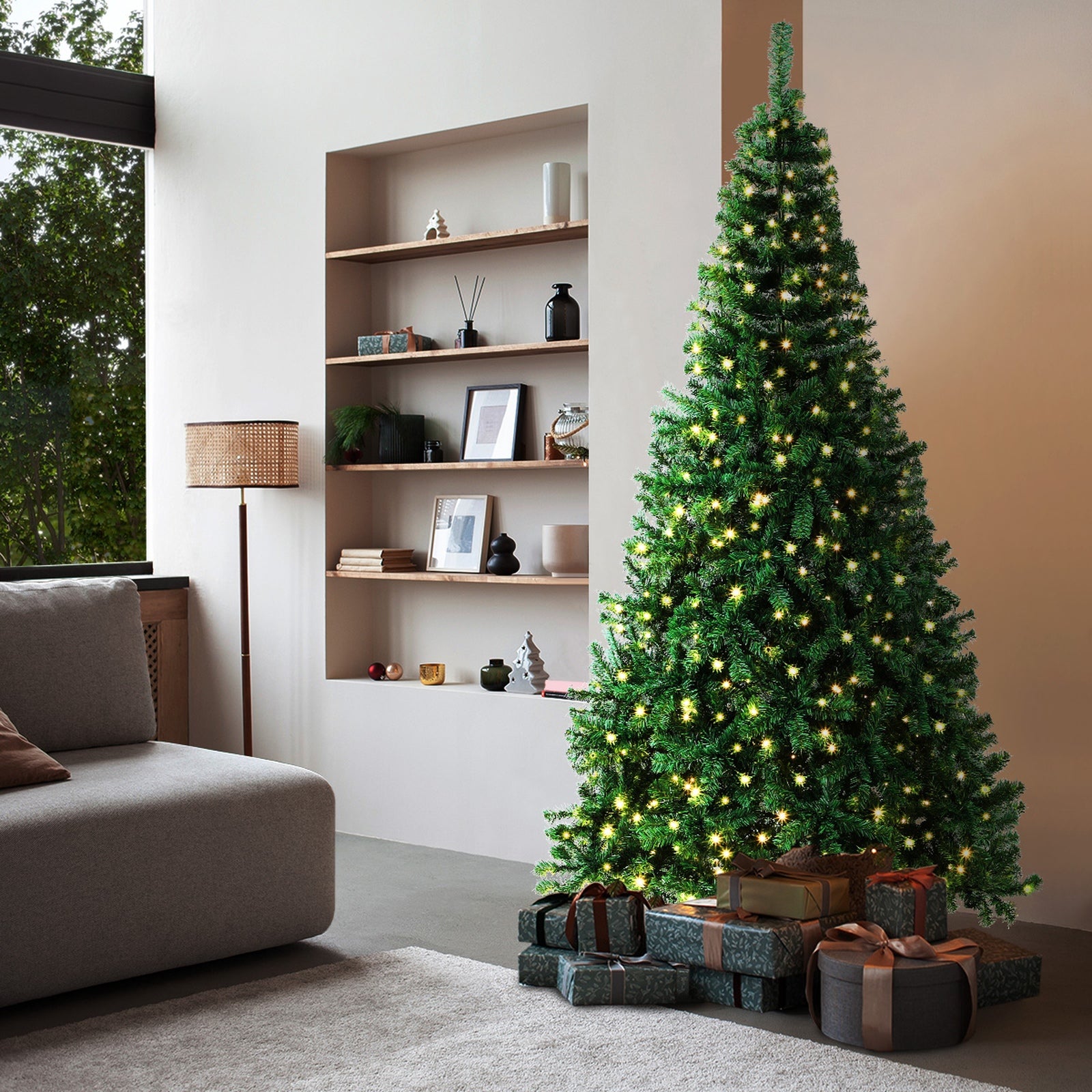 Tinseltown LED Christmas Tree 1.5M/1.8M/2.1M/2.4M/2.7M Xmas Trees Green - Sunyee